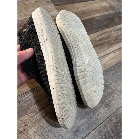 HEYDUDE Men's Wally Stretch Sox slip-on loafers in black with white soles size 9 - Picture 8 of 8